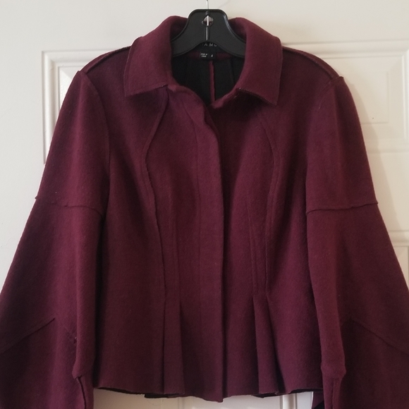 Adria Moss Button Down Wool Blend Shirt Size 4 - Picture 7 of 11